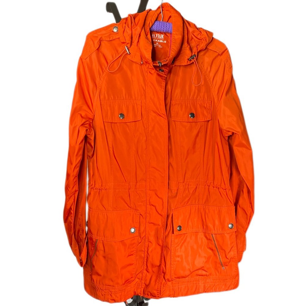 A.N.A Packable Rain Coat Windbreaker Size XL
